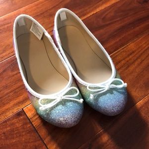 Gymboree rainbow sparkle ballet flats